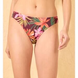 Shade & Shore Women’s Tropical Floral Bikini Swim Bottoms Sz L
